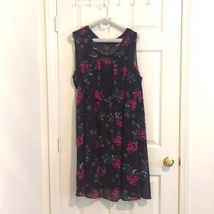 Torrid Black Floral Sleeveless Dress